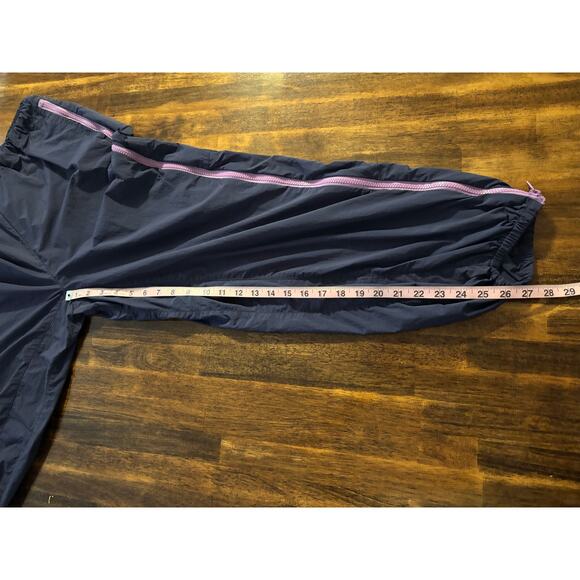 Free People Movement Womens Small Track Pants Three Pointer Navy Floral Side Zip - Picture 15 of 16